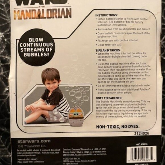 New in Box Star Wars The Mandalorian Grogu Bubble Machine - Picture 2 of 2